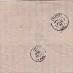 DR - 2 Gr. kl. Schild+25 C. franz. Taxstempel Brief Hufeisen Mühlhausen 24.2.72