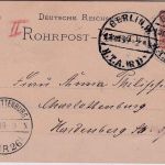 DR - 25 Pfg. Ganzsache Rohrpostkarte Berlin W HTA - Charlottenburg 13.3.89