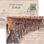 DR - Berlin 33. Gewerbe-Ausstellung 1896 Farblitho "Gruss aus Kairo" n Kreuznach