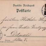 DR - 5 Pfg. K/A GA-Ausschnitt Karte Hamburg - Detmold 1896