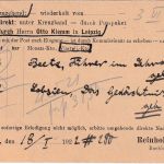 DR - 50 Pfg. Germania Bücherzettel/Karte Delitzsch - Osterwieck 18.1.22