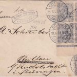 DR - 5x2 Pfg. Germania (u.a. 4er-Block Unterrand !) Brief Köthen - Reilhau 1907