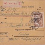 DR - 3x1,50 M. Reichspostamt Wertpaketkarte Berlin O27 - Nürnberg 24.9.20