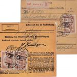 DR - 3x1,50 M. Reichspostamt Wertpaketkarte Berlin O27 - Nürnberg 24.9.20