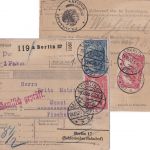 DR - 2 M. Nord/Süd u.a. Paketkarte Berlin O27 - Memel 19.10.20