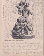 DR - 2x5 Pfg. Germania (deutlich unterschied. Farbtöne) Karte i.d. SCHWEIZ 1905