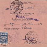DR - 30 Pfg. Ebert Postanweisung n. LETTLAND Leipzig - Riga 1930 Ausz.gebühr !