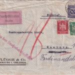 DR - 20 Pfg. Korbdeckel u.a. Ortseilbrief "Aus dem Straßenbahn..." Hamburg 1924