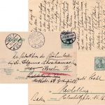 DR - 5/5 Pfg. Germania Antwortganzsache n. ÖSTERREICH/Irrläufer Mannheim 1906