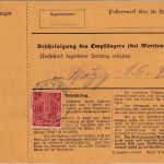 DR-Infla - 4x2 1/2 M. By-Abschied/DR u.a. Dienst-Einschreibepaketkarte Speyer