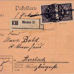 DR-Infla - 2x2 M. by-Abschied/DR Paketkarte München 31 - Ansbach 13.7.21