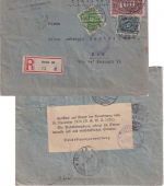 DR-Infla - 100 M. Qiueroval ua. Einschreibebrief n. ITALIEN Berlin - Rom 14.2.23