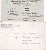 All.Bes. - Wilmsdorf ü. Dresden 1946 Kriegsgefangenenkarte/-brief v. USA/GB