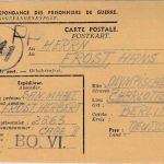 Belgien/All.Bes. - Lager BO VI (Erbisoeul) Kriegsgefangenenkarte n. Berlin 1946