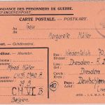 Belgien/All.Bes.- Lager CH VI (Chatelineau) Kriegsgefangenenkarte n Dresden 1947