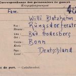 Belgien/All.Bes. - Lager CH V (Fleurus) Kriegsgefangenenbrief n. Godesberg 1947