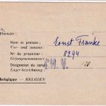 Belgien/All.Bes. - Lager CH V (Fleurus) Kriegsgefangenenbrief n. Godesberg 1947