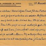 Belgien/All.Bes. - Lager CH V (Fleurus) Kriegsgefangenenkarte n. Berlin 1946