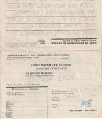 Belgien/Österreich - Lager BO VI (Erbisoeul) Kriegsgefangenenkarte n. Wien 1945