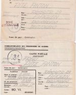 Belgien/All.Bes. - Lager BO VI (Erbisoeul) Kriegsgefangenenkarte/-brief 1946
