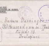 England/DR - POW Camp 184 (Llanmartin) Kriegsgefangenenbrief 11.3.45 !!