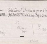 England/DR - POW Camp 184 (Llanmartin) Kriegsgefangenenbrief 11.3.45 !!