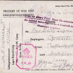 England/All.Bes. - POW camp 13 (The Hays Swanwick) 21.4.45 Kriegsgefangenenkarte