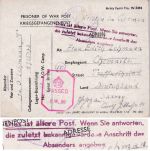 England/All.Bes. - POW camp 13 (The Hays Swanwick) 21.4.45 Kriegsgefangenenkarte
