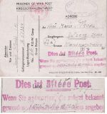 England/Österreich - POW camp 66 Kriegsgefangenenkarte 21.3.45 Überroller !