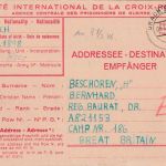 Franz. Zone/England - Urach 8.1.46 Kriegsgefangenenkarte n. Camp Nr. 186