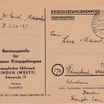 All.Bes. - Minden 14.1.48 Kriegsgefangenenkarte Ev. Hilfswerk n. Siensbach