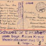 DR - Saargemünd 11.6.18 Feldpostkarte Schwester Vereinslazarettzug U3 n. München