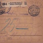 DR - Karlsruhe 1916 portopfl. Militärpaketkarte n. Mitterskirchen