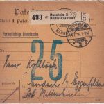 DR - Mannheim Militärpaketamt unfrank. Militärpaketkarte 14.7.16 Nachporto "25"
