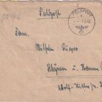 DR - Fp.Nr. 12859A Feldpostbrief 3.6.42 n. Rhynern b. Hamm Feldpostzensur