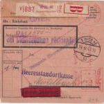 DR - Wien 46 Reichsbankhauptstelle 125 Pfg. AFS Eil-Wertpaketkarte 29.4.43