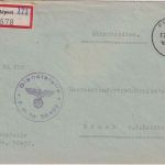 DR - Fp.Nr. 56492 (Stab III+7./9. Bttr. AR96) Feldpost-Einschreibebrief 24.10.44
