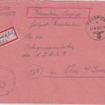 DR - Fp.Nr. 34520D (Italien) Feldposteinschreibebrief n Au a/Inn (Gars) 24.11.44