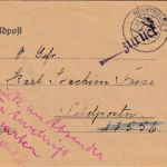 DR - Neustrelitz 17.7.44 Feldpostbrief an Fp.Nr. 17556 "Zurück an Absender..."