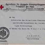 DR - Frankfurt a/M. 1917 Heeressache/Ausschuss f. Kriegsgefangene Vordruckkuvert