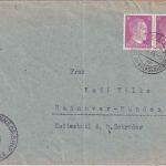 DR - 2x6 Pfg. AH Brief Graz 19.4.44 (=45!) n. Hann-Münden - US-Zensur !