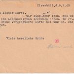 DR - Ülvesbüll ü. Husum Landpost-Ra2 Kriegsgefangenenkarte n. FRANKREICH 12.2.45