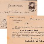 Bayern - 3 Pfg. Wappen Drucksache/Reiseavis Würzburg 6 2. NOV 03 n. Regensburg