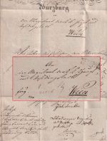 Bayern/Österreich - Würzburg 1. JUN 1829 L2 Francobrief n. Wien - mit Inhalt