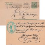 Bayern - 5 Pfg. Rauten Ganzsache/Ortskarte Entomologische Ges. Würzburg 1909