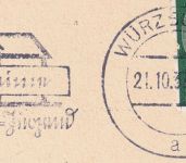 DR - Würzburg 1937 "Schafft Heime..." Karte n. Bernstein a. Wald (RAD !)