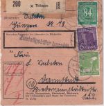 All.Bes. - 84 Pfg. Ziffer u.a. Paketkarte Thüngen - Darmstadt 4.6.48