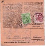 All.Bes. - 84 Pfg. Ziffer u.a. Paketkarte Thüngen - Darmstadt 4.6.48