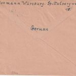 All.Bes. - Würzburg 4 25.2.46 roter Gebühr bezahlt K1 Brief n. Honnef