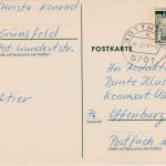 BRD - 8701 Bütthard Tagesstpl. 20 Pfg. Ganzsache Grünsfeld - Offenburg 1971